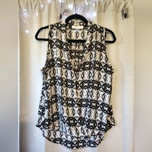 Olive & Oak Blouse - Black & White - Large